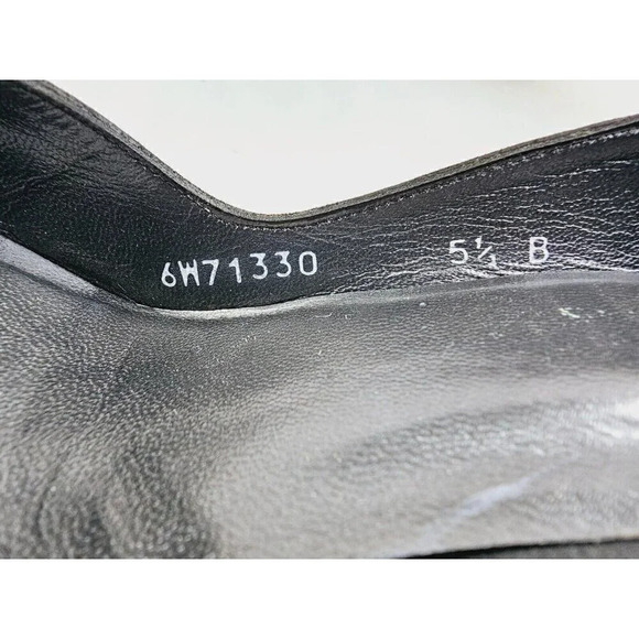 Stuart Weitzman Size 5.5B Women Black Suede Slip On Pointed Toe Heel Pumps Spain - Picture 7 of 11